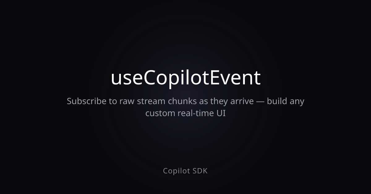 Usecopilotevent Copilot Sdk