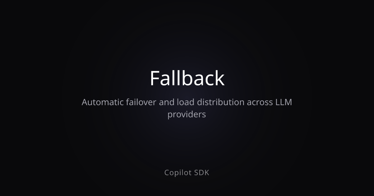 Fallback | Copilot SDK