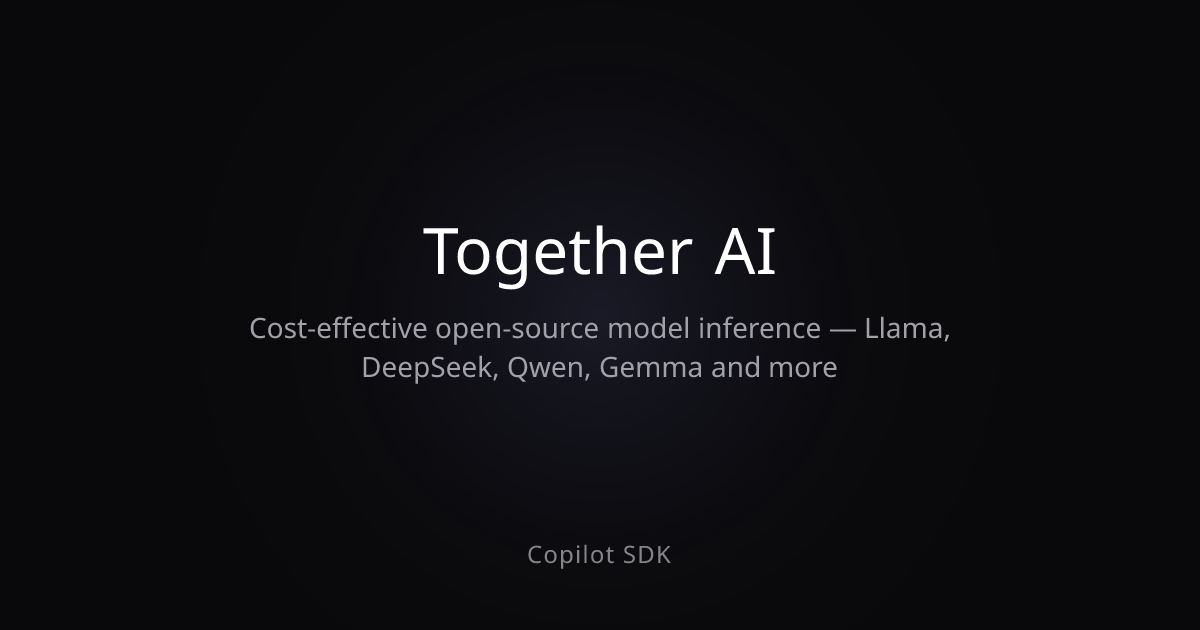 Together Api Together AI | Copilot SDK